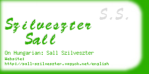 szilveszter sall business card